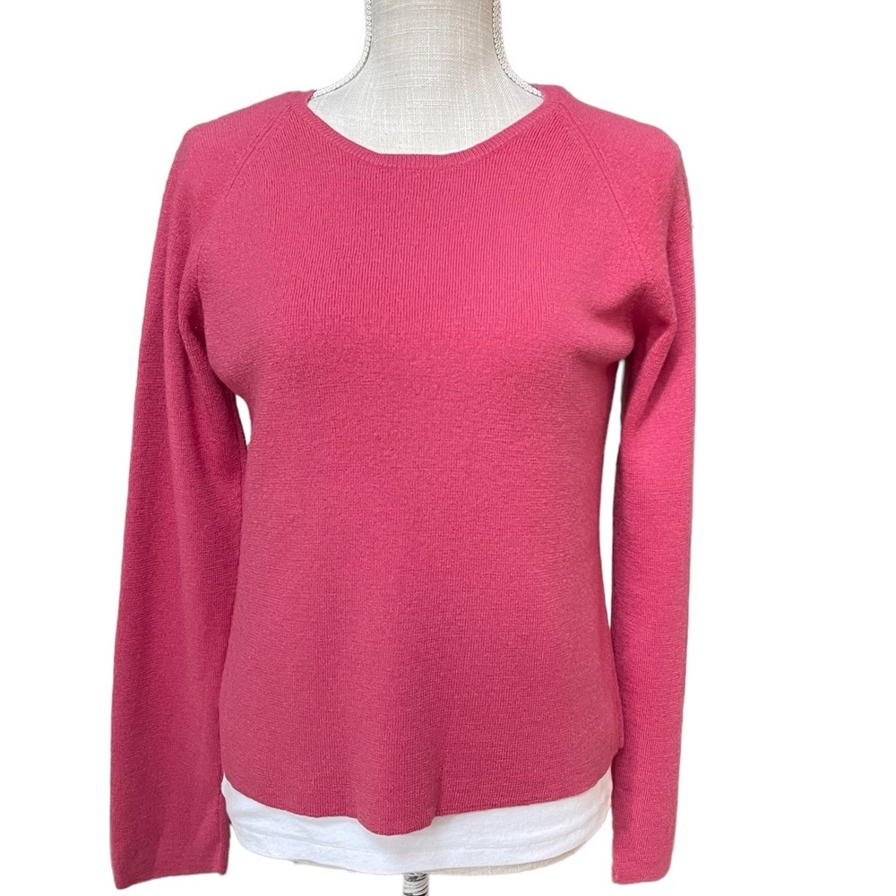 Banana Republic Pink Vintage Marino‎ Wool Crewneck Sweater Size: L